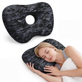 Ear Piercing Pillow for Side Sleepers 17.3 x 12.6 in Camo Military