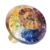 KYEYGWO Pack of 4 Natural Snail Ammonite Fossil Furniture Knobs,