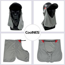 CoolNES - UV Sun Protection Neck Drape Adjustable Multifunctional 2 in 1 Face covering for Outdoor Fishing - Unisex (CoolNES-Skull)