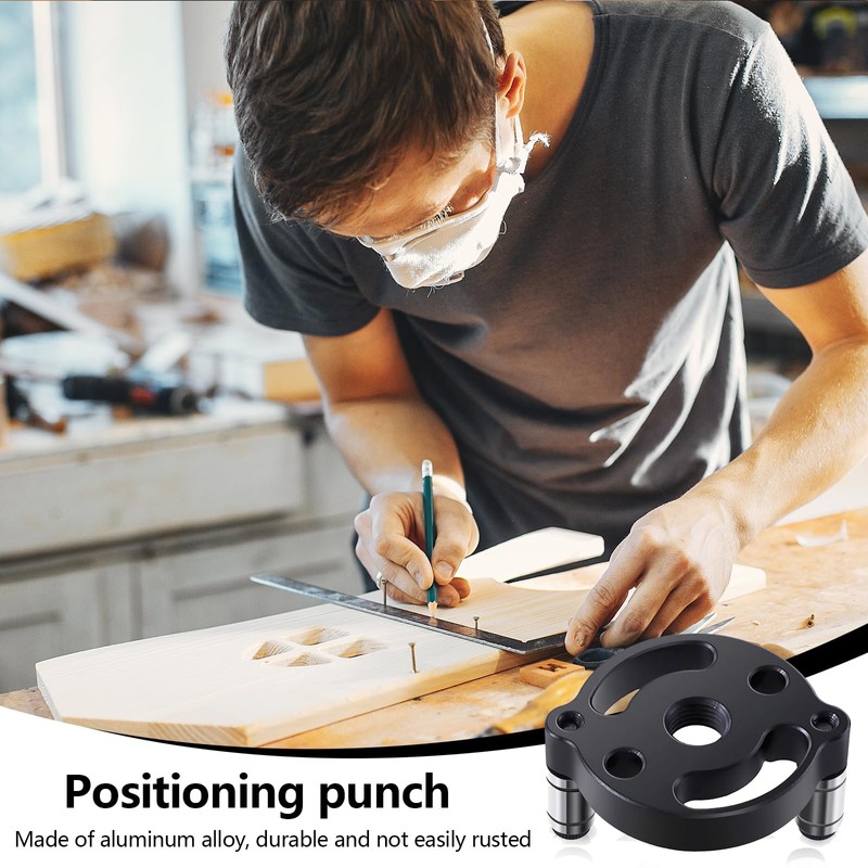 Drill Guide, Woodworking Center Finder Kit Dowelling Jig Drill Block