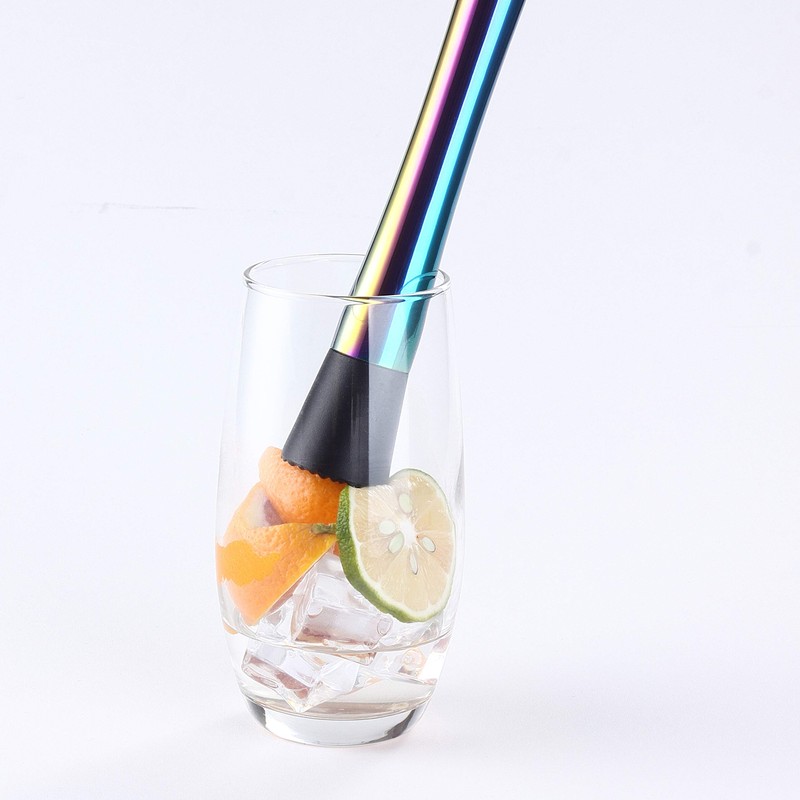 YFS Professional Stainless Steel Cocktail Muddler, Durable Bar Tool, Gold