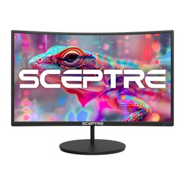 Sceptre Curved 27" FHD 1080p 75Hz LED Monitor HDMI VGA Build-In Speakers, EDGE-LESS Metal Black 2019 (C275W-1920RN)
