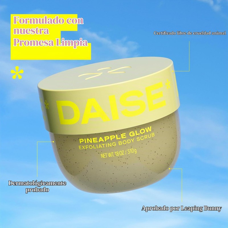 Daise Exfoliante Corporal Resplandor de Piña para Cuerpo 510g