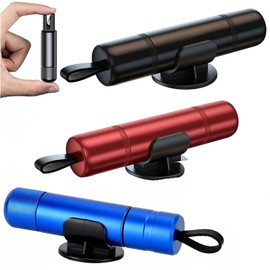 3Pcs Life Hammer with Seatbelt Cutter, Safe Hero Life Hammer, Emergency Car Window Breaker 2-in-1 Window Breaker and Seat Belt Cutter for Car Safety, Cars Safety Hammers, Red, Black and Blue