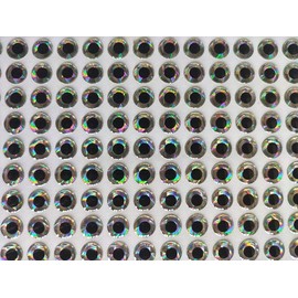 aoukoslt 310Pcs 6mm Black 3D Soft Holographic Fishing Lure Jig Fly Tying Material Craft Doll DIY Eyes, Fly Tying Materials