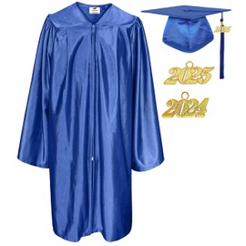 MyGradDay Shiny Kindergarten & Preschool Graduation Gown Cap Tassel 2024 & 2025 Charm