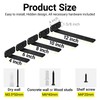 SKYSEN 4 Pack 10" Floating Shelf Bracket, Shelves Brackets, Wood