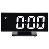 Digital Alarm Clock LED Mirror Screen USB Charging Automatic Dimming