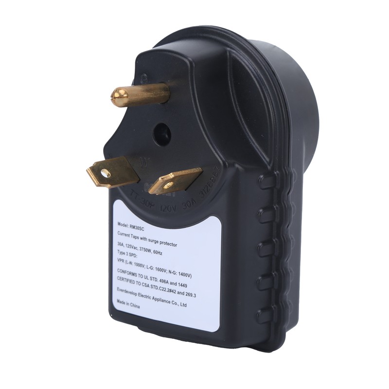RV Surge Protector 30A Male to 30A Female Adapter 1050J