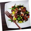 Hoement Wooden Kitchen Utensil Handle Fork Mixing Fork for Salad