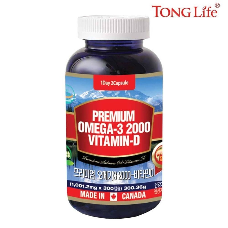 Tonglife - Premium Omega 3-2000 Vitamin D - Salmon Oil