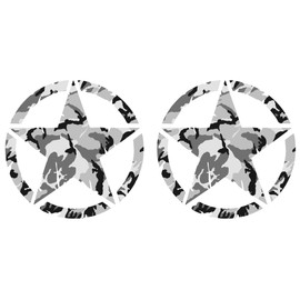 GamesMonkey Destroyed Military Star Aufkleber US Army C Shapes Kit Pack C 2 Stck C 4x4 Offroad Auto Motorrad C verschiedene Gr??en 5 10 15 20 25 30 cm C Made in Italy (10 cm, Camouflage Snow)