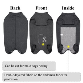 Cyponpy Dog Body After Surgery with Zip Surgical Body Dog Castration Dog Surgical Body Male Surgical Body Dog Medical Bodysuit for Dogs Leak Protection Dog Wound Protection Suit for Dogs Onesie