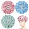 TCPENG® 3 Pack Shower Caps for Women, Waterproof Shower Caps
