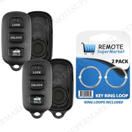 RemoteSuperMarket 2 Replacement for Toyota 2002-2006 Camry Solara Remote Car Key Fob Shell Case