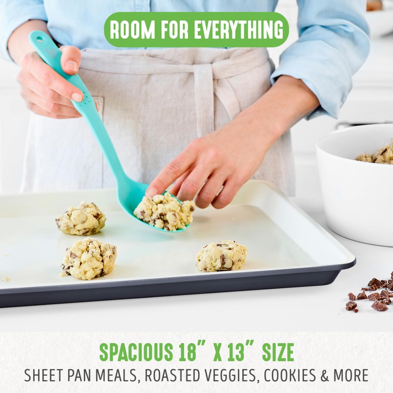 GreenLife Bakeware Healthy Ceramic Nonstick (18" x 13") Half Cookie