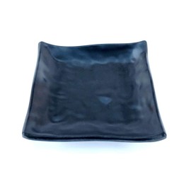 Lucky Star Melamine Square Plates Dinner Appetizer Platter Snack Side Dish, 6" or 5", Black (48, 6" X 6")