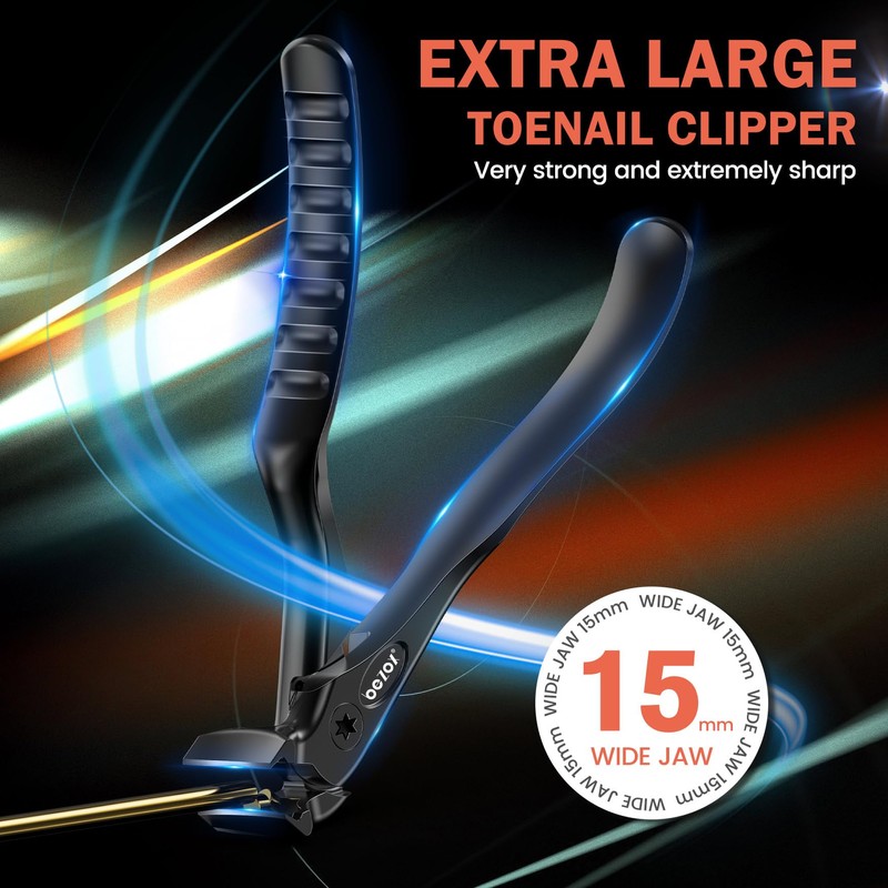 BEZOX Senior Nail Clippers - Upgraded Long Handle Curved Head