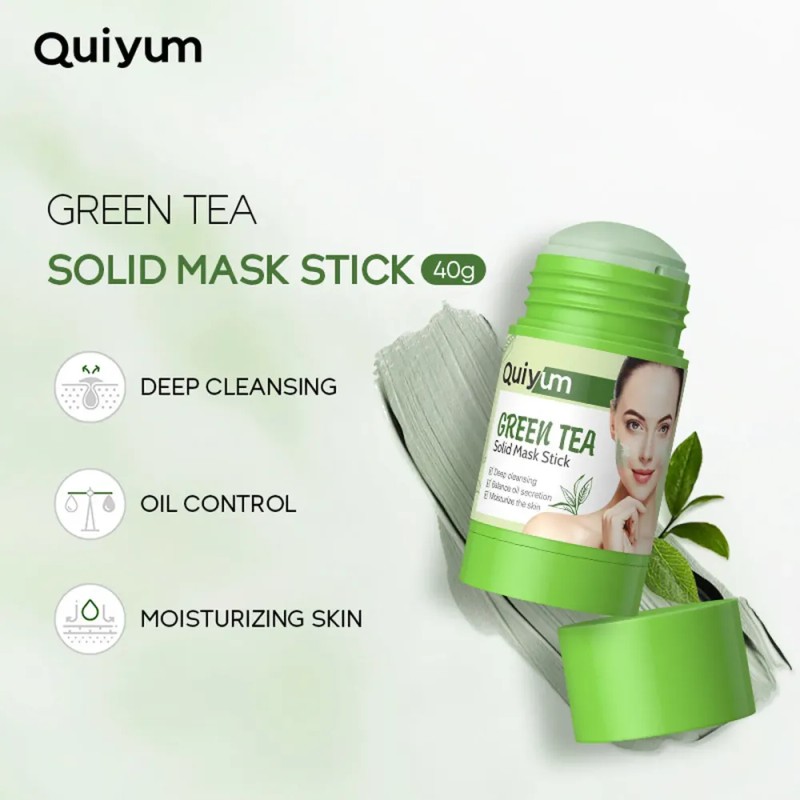 Mascarilla De Té Verde En Barra, Máscara Limpiadora Sin Poro