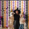 2 Pack Bat Halloween Foil Fringe Curtains Party Decoration, 3.3