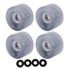 4Pcs Skateboard Wheel Set Replacement 78A Hardness PU Translucent Flashing
