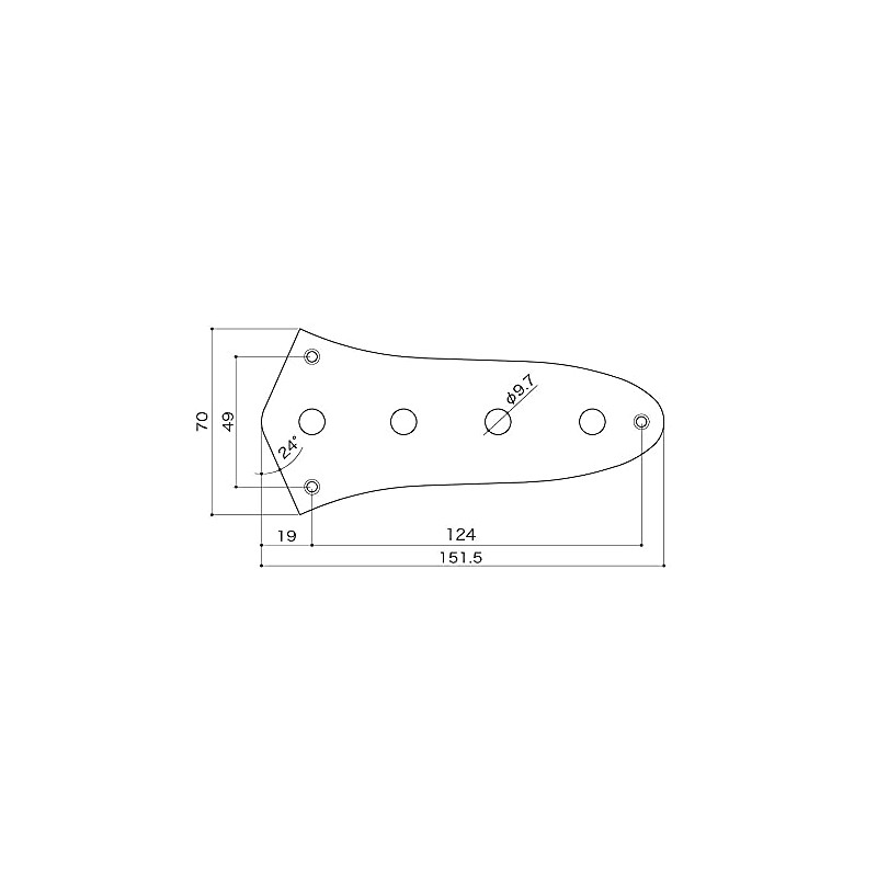 YJB PARTS JB Control Plate for Inch Size Pot (Chrome)