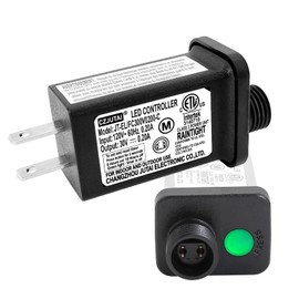 30V 6W 8 Mode Light CZJUTAI JT-EL/FC300V0200-C 30V6W LED Transformer Class 2 Power Supply with 8 Modes, Memory & 6 Hour Timer - Christmas Lights, Net Lights, Icicle Lights [Z86T]