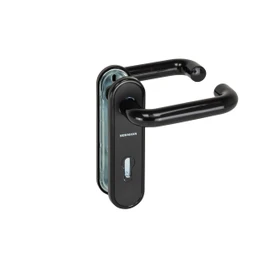Hörmann FS Handle Set D-110 Short Plate for BB/PZ Black PPN (Fire Protection Handle Set for Fire Protection Door / Multi-Purpose Door H8-5 / Quadro / MZ) 545970