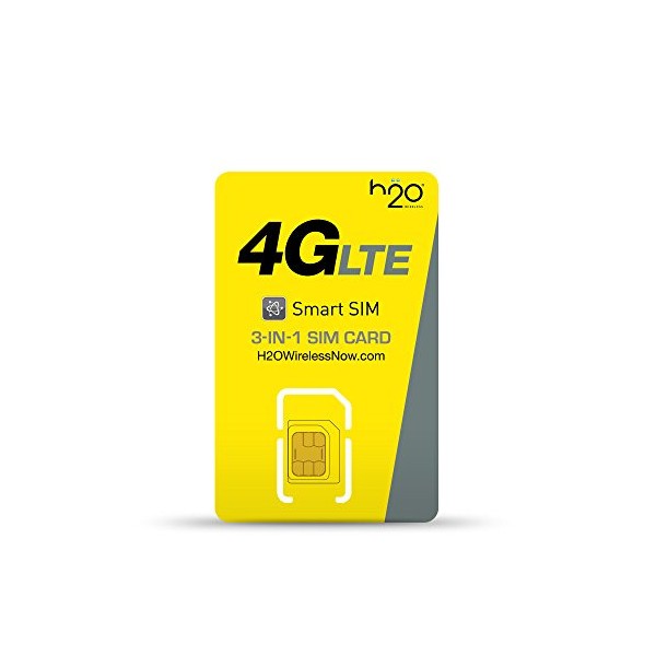 H20 h2o Smart SIM Starter Kit 3-in-1 GSM SIM Card
