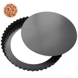 Gurxi Tart mould, tart mould 26 cm, quiche mould, quiche mould 26 cm, tart mould with lifting base, tart mould, tart mould, quiche mould 26 cm, tart moulds, pie mould 26 cm, for cakes, pizza