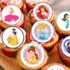 Princess Edible PREMIUM THICKNESS SWEETENED VANILLA,Wafer Rice Paper Cupcake Toppers/Decorations
