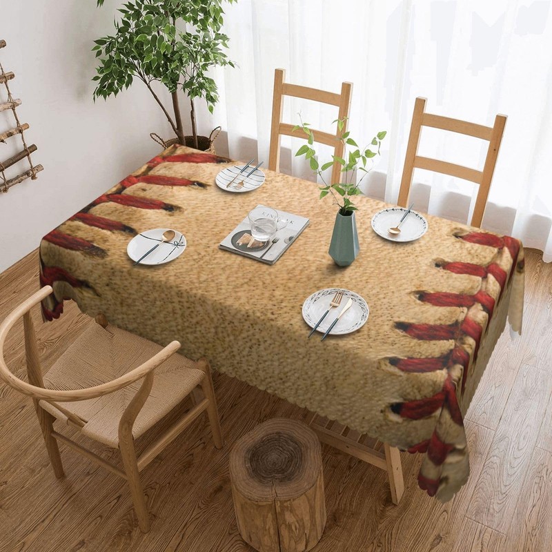 XIOURERY Baseball Table Cloths Decorative for Dining Room, Ball Washable