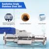 Horiznext stainless steel 1/2 inch tri clamp clover ball valve