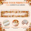 Fall Table Runner 13×72 in with Fall Decor Pumpkin, Sunflower&Leaf