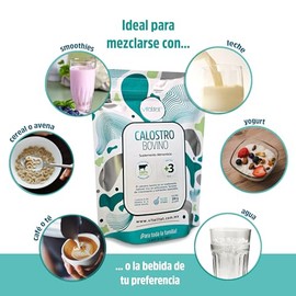 Calostro Bovino para consumo humano | pack de 2 pouches de 200 g de calostro en polvo c/u | 100% Natural - 25% IgG
