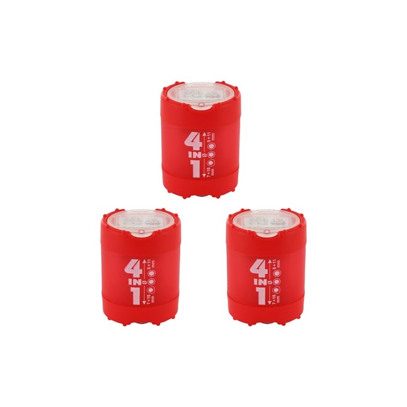 KUM AZ102.83.16-R 4-in-1 Pencil Sharpener with Container, Red, Multi-Pack, Container