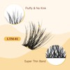 QUEWEL Lash Clusters 72Pcs Eyelash Clusters 12mm 3D DIY Lash