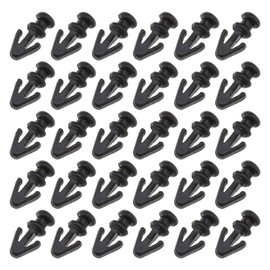 Create idea Pack of 50 Door Seal Clips Door Seal Threshold Seal Trim Fasteners Black Plastic for Lower Rubber Sealing Strip 1042065