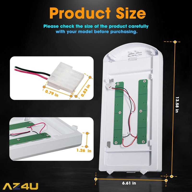 AZ4U WRF555SDHB01 WRX735SDHZ03 Refrigerator LED Light Module For Whirlpool