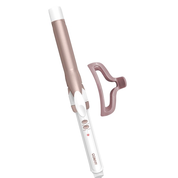 Conair Double Ceramic 1-Inch Curling Iron with Bonus Claw Clip,