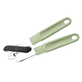 FACKELMANN Can Opener 21 cm Ecolution, Environmentally Friendly Opener with Ergonomic Handle, Sustainable and Kitchen Utensil with Functional Stainless Steel (Color - Mint Green/Light Grey)