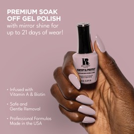 Red Carpet Manicure Fortify & Protect Dusty Rose Crème Gel Polish for Strong, Healthy Nails - Infused with Vitamin A & Biotin - (Designer Darling) Led Nail Gel Color, 0.3 Fl Oz