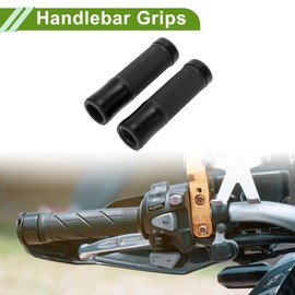 HOPESPANNER 7/8" 22mm 15/16" 24mm Universal Motorcycle Hand Grips Cover Aluminum Alloy Rubber Handlebar Grips for Motorcycle Scooter Bicycle ATV Black 1 Pair