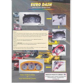 APC Red 96-00 Honda Civic Euro Dash Cluster Cover Eurodash Gauges Instrument