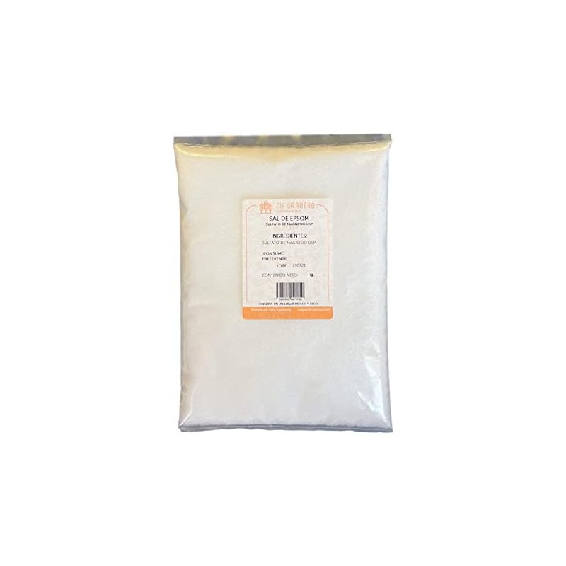 Sal Epsom Sulfato de Magnesio natural USP Alimenticio 1 kilo