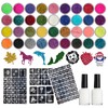 DIY Glitter Makeup Set with Stencil Designs - Applicable for