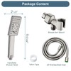 BRIGHT SHOWERS High Pressure Handheld Shower Head Set, High Flow