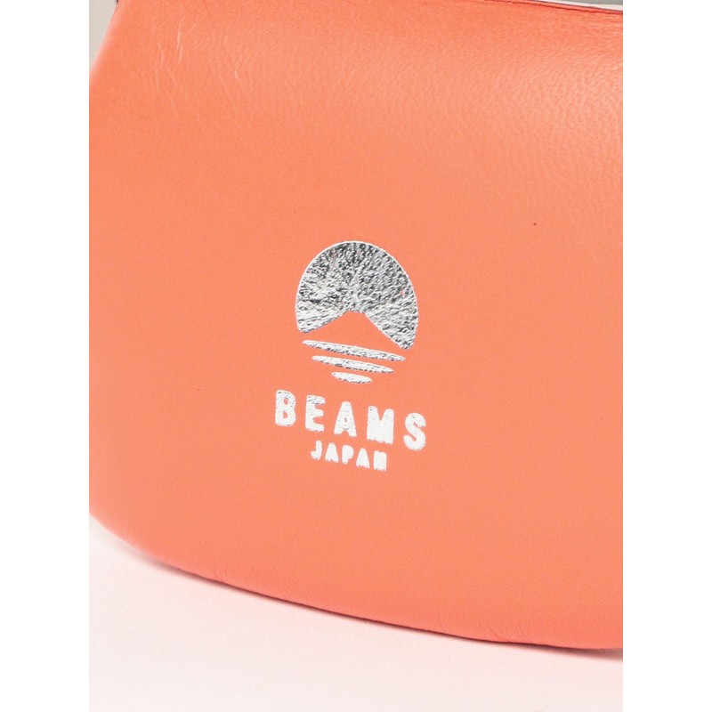 Beams Japan Matsunoya Cowhide Leather Mini Wallet Pouch, orange, ONE