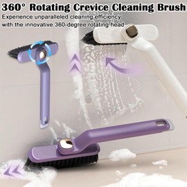 Multi-Function Rotating Crevice Cleaning Brush, 360 Degree Rotating Crevice Cleaning Brush, Hard-Bristled Crevice Cleaning Brush, No Dead Household Corner Gap Cleaning Brush for Kitchen Bathroom