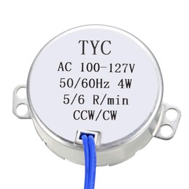 uxcell Metal Gear Electric Synchronous Motor AC 100-127V 5-6RPM 50-60Hz CCW/CW 4W